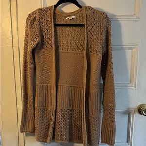 American Eagle Outfitters Brown Open Cardigan with button front